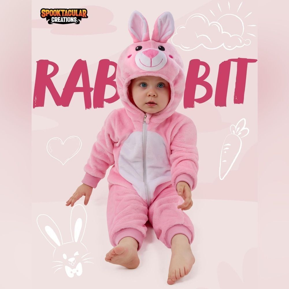 NEW Spooktacular Creations Pink Bunny Costume for Kids